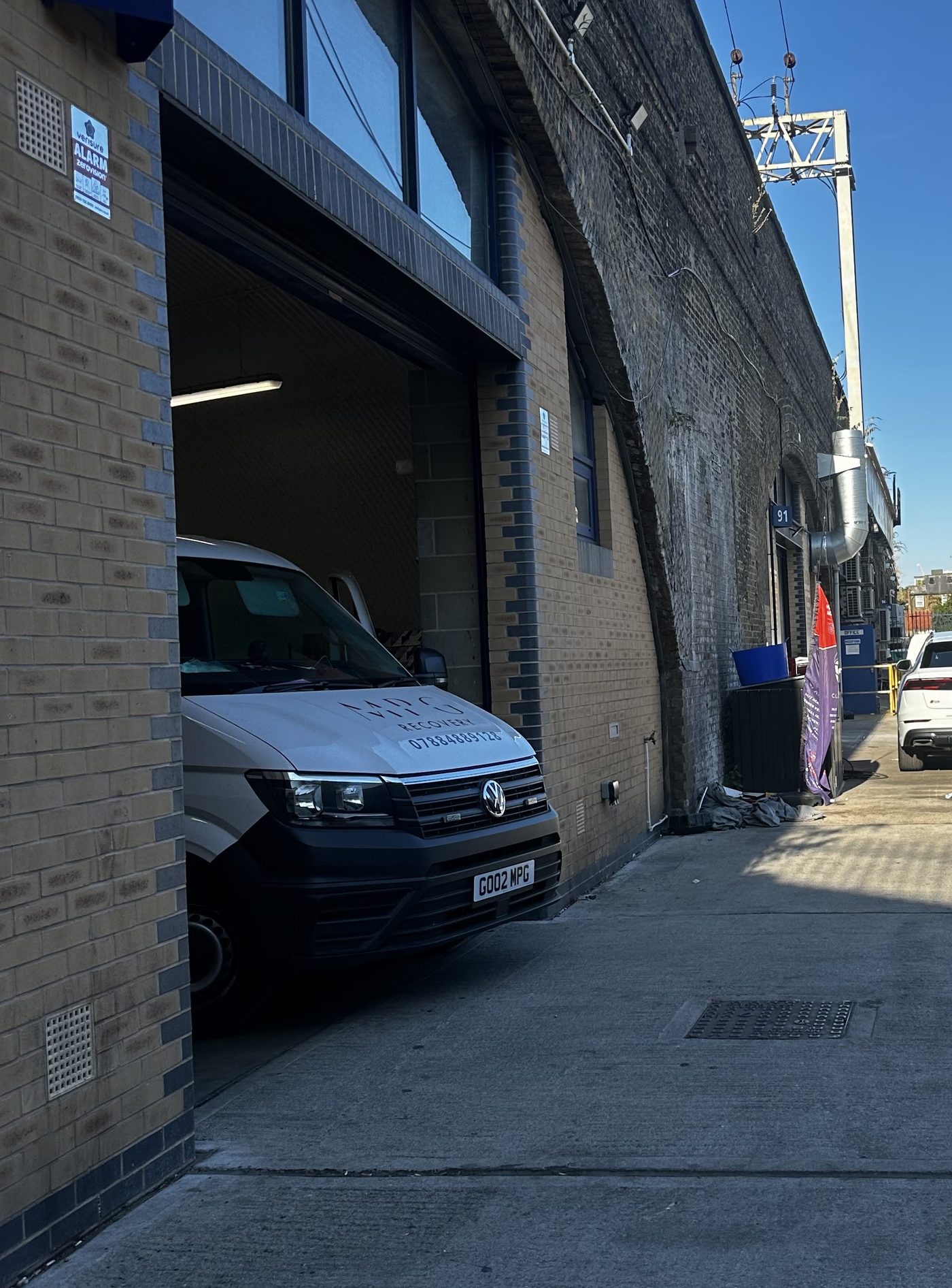 Arch 90 Tent Street, the MPG Recovery base under the railway arches in East London